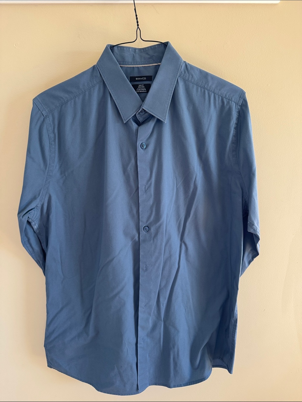 RW&CO. Men’s Slate Blue Dress Shirt - Button Front